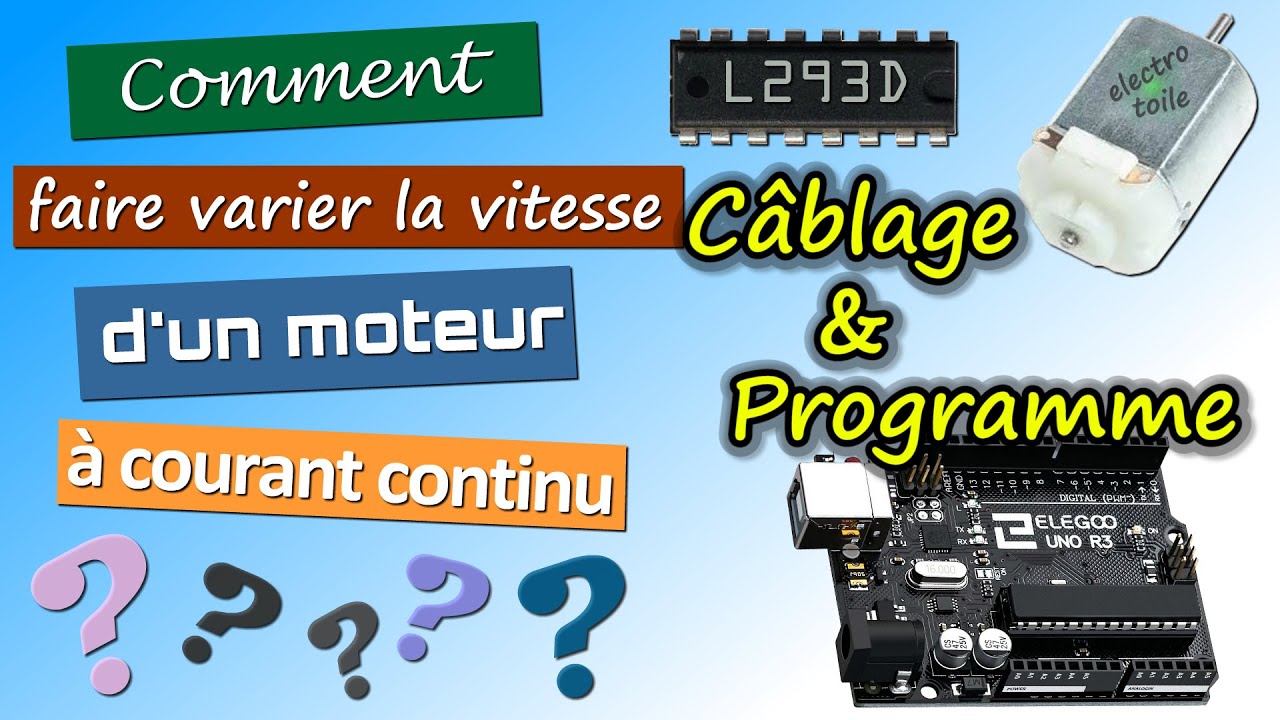 Variation de vitesse d'un moteur à courant continu avec arduino et circuit L293D