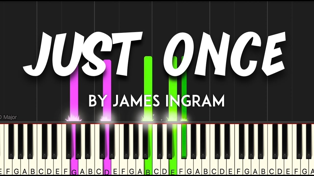 Just Once by James Ingram synthesia piano tutorial + sheet music & lyrics