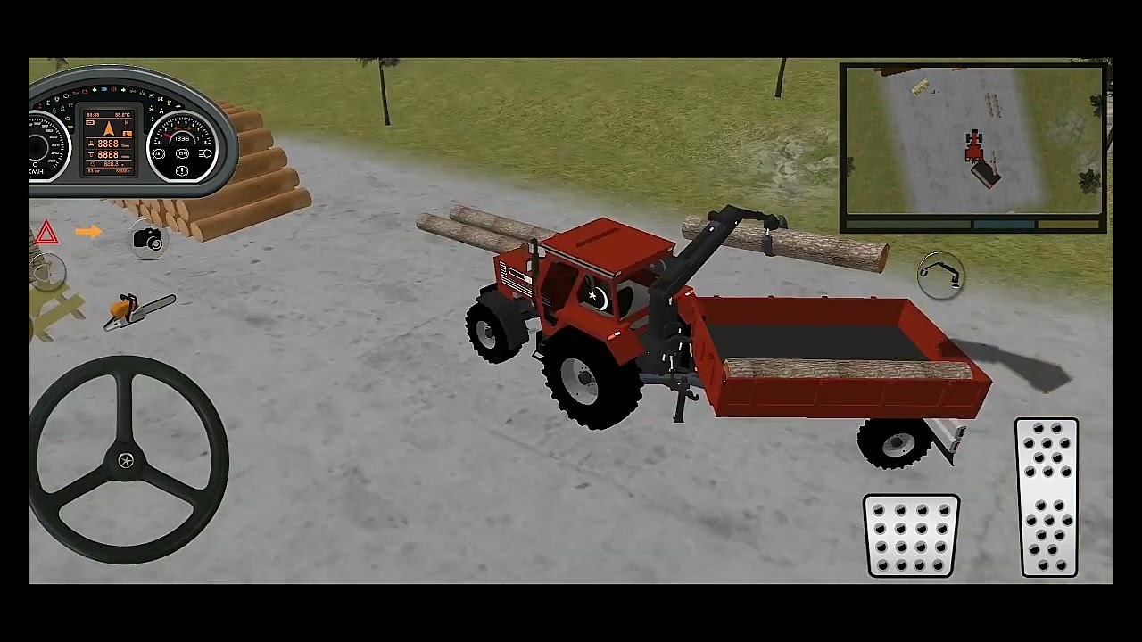 GAME TRACTOR FOREST WORKS SİMULATOR MULTİPLAYER GAMES MOBİLE PLAYER ANDROİD~