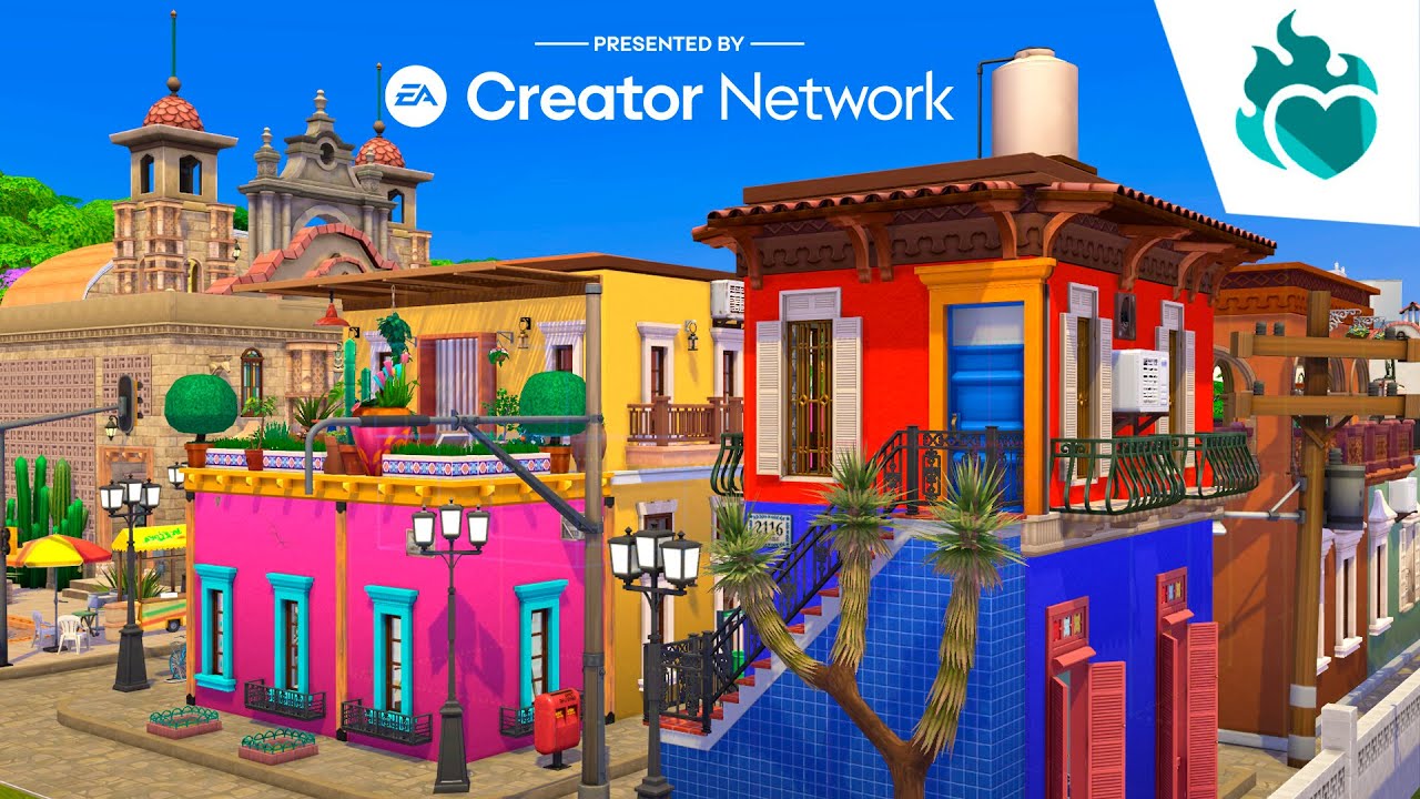 GUELAGUETZA STREET ❣️💋 NO CC |  THE SIMS 4 #lovestruck  💘 | Speed Build | 💋 BY RUSTICSIMS