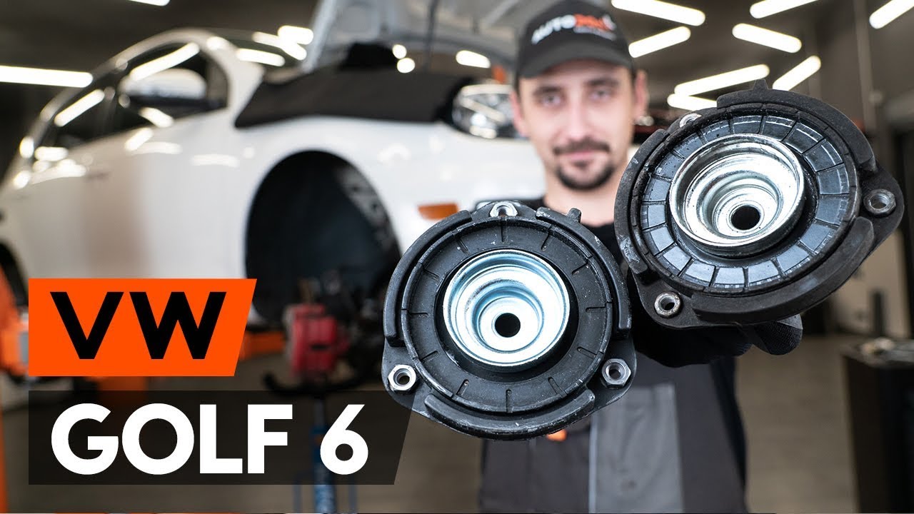 Kako zamenjati sprednji ležaj amortizerja / nosilec amortizerja na VW GOLF 6 (5K1) [VODIČ AUTODOC]