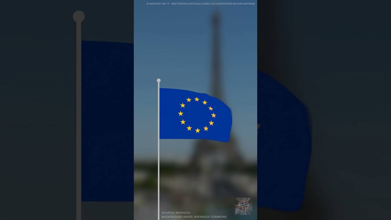 The Flag of the European Union | Flag Raising Animation #flags #europe