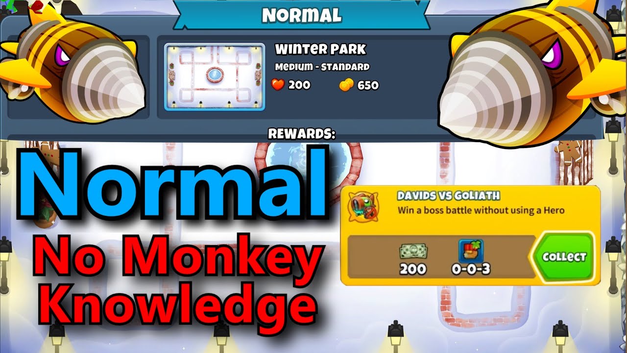 BTD6 Dreadbloon Normal Tutorial || No Monkey Knowledge + No Hero Achievement  || Winter Park