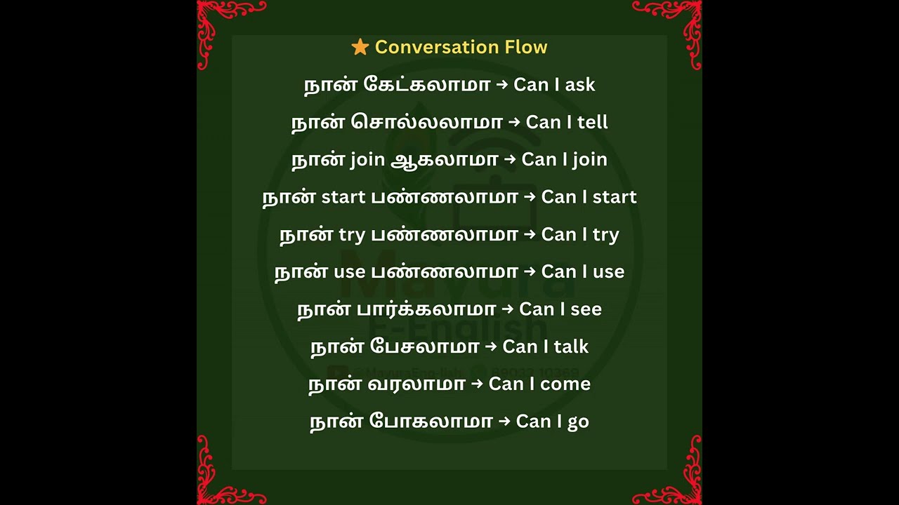 #Dailyusagesentenceintamil#spokenenglish#englishintamil  #mayurae-english #90daysspokenenglish