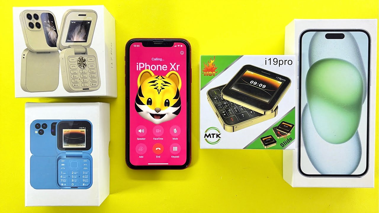 Incoming Call + Unboxing China Flip Phones i15pro/ i16pro/ i17pro/ i19pro | Outgoing Call iPhone XR 