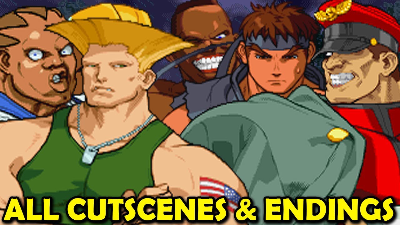 Full Movie 2 Hours - All Character Bios Cutscenes Endings Dreamcast Street Fighter Alpha 3
