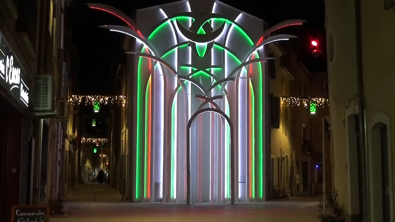 Illuminations de noël à lunel le 29 12 2023