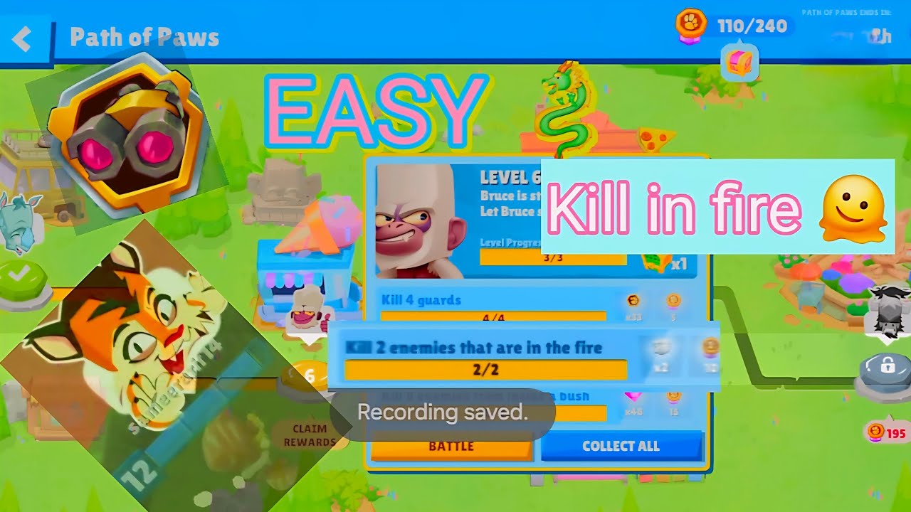 Zooba 🤗 Kill enemy in fire 🔥 Easily in Path of Paws 🙀 Try this trick 🫣 by AZ✅️