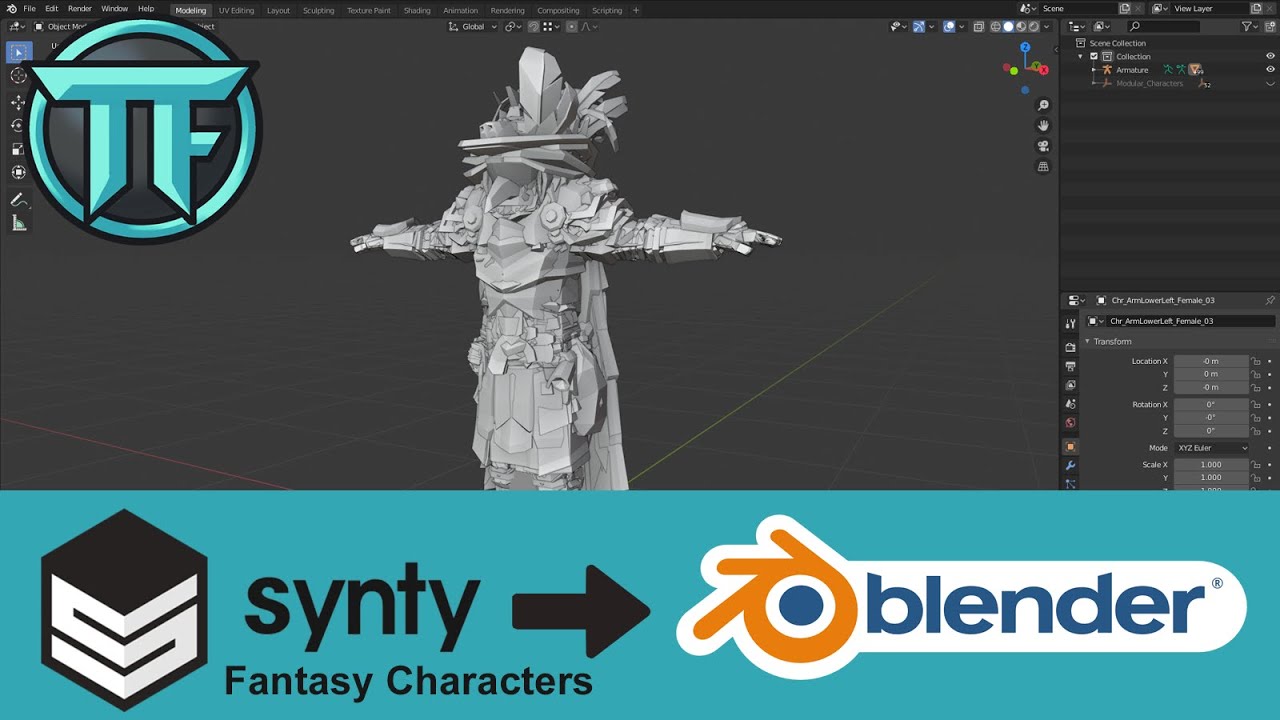 Synty to Blender - Importing Modular Characters