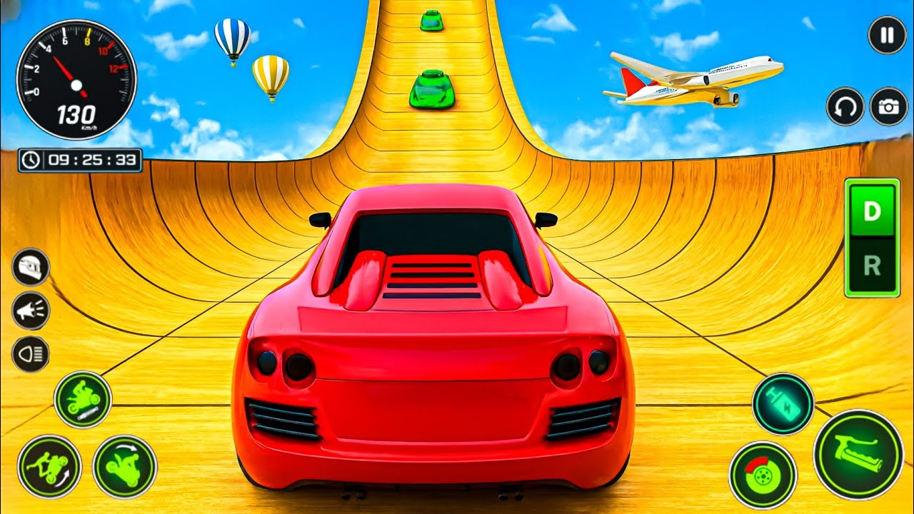 My Red Super Car 300kmh Full Speed Racing Stunt In Mega Ramp Impossible Rod Track 3D Gameplay