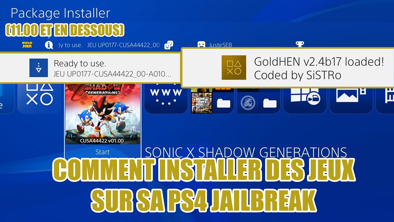 Comment INSTALLER DES JEUX sur sa PS4 JAILBREAK 11.00 et en dessous !