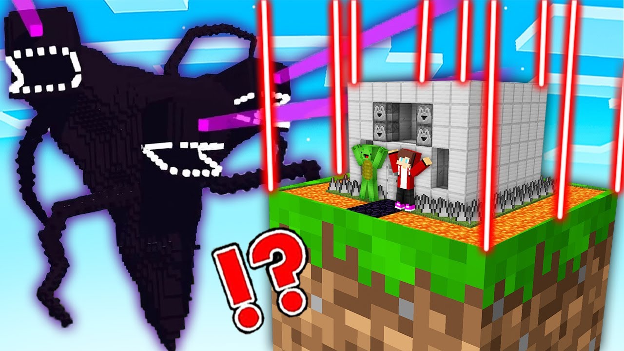 Wither Storm vs Mikey and JJ Security House in Minecraft (Maizen)
