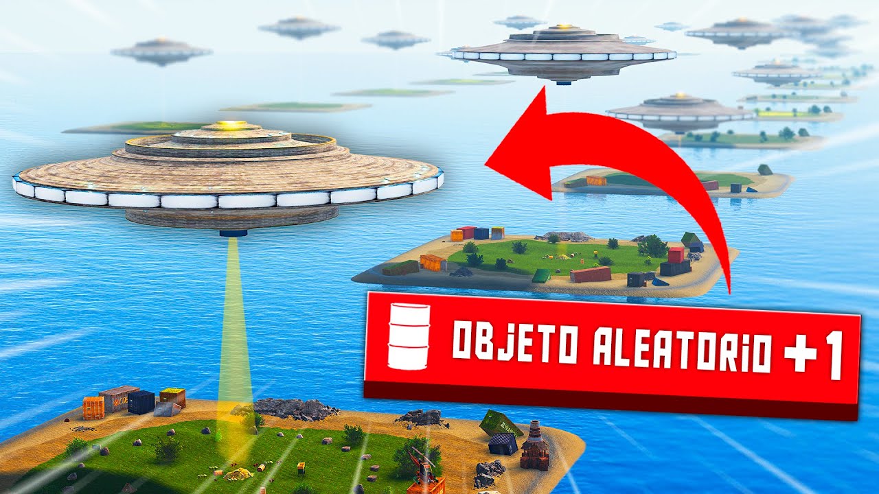 Le di a 100 JUGADORES su propio OVNI ALIEN en Rust (con Objetos RANDOM)