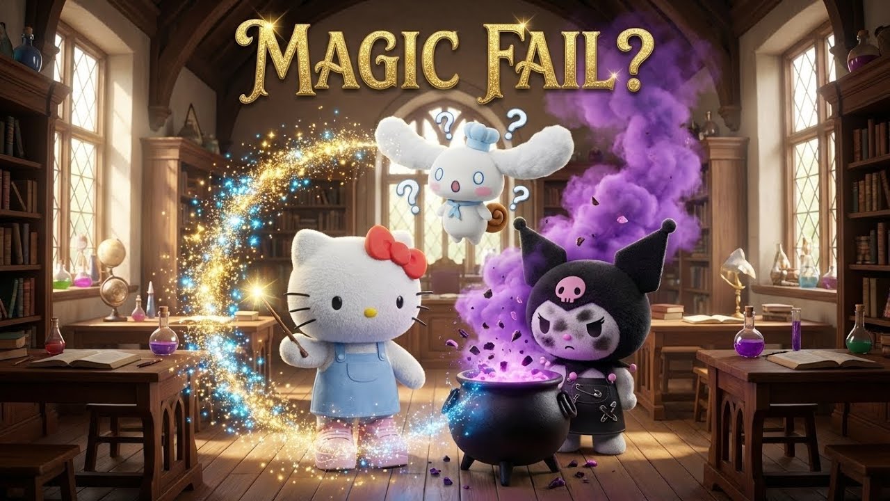 EXTREME Broomstick Speed Test: Hello Kitty vs Kuromi (Shocking Finish!) 😱