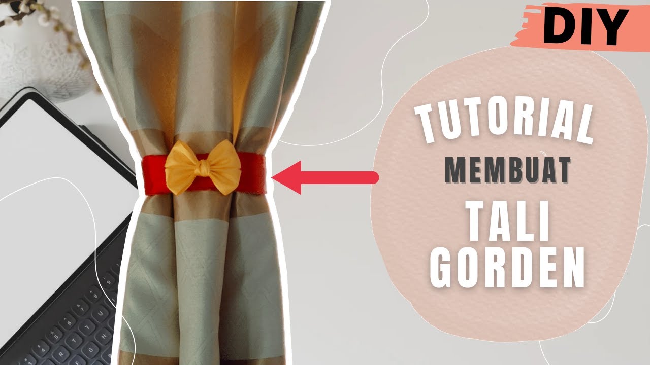 DIY TALI GORDEN PITA | CARA JAHIT TALI GORDEN PITA SATIN MUDAH DAN SIMPEL