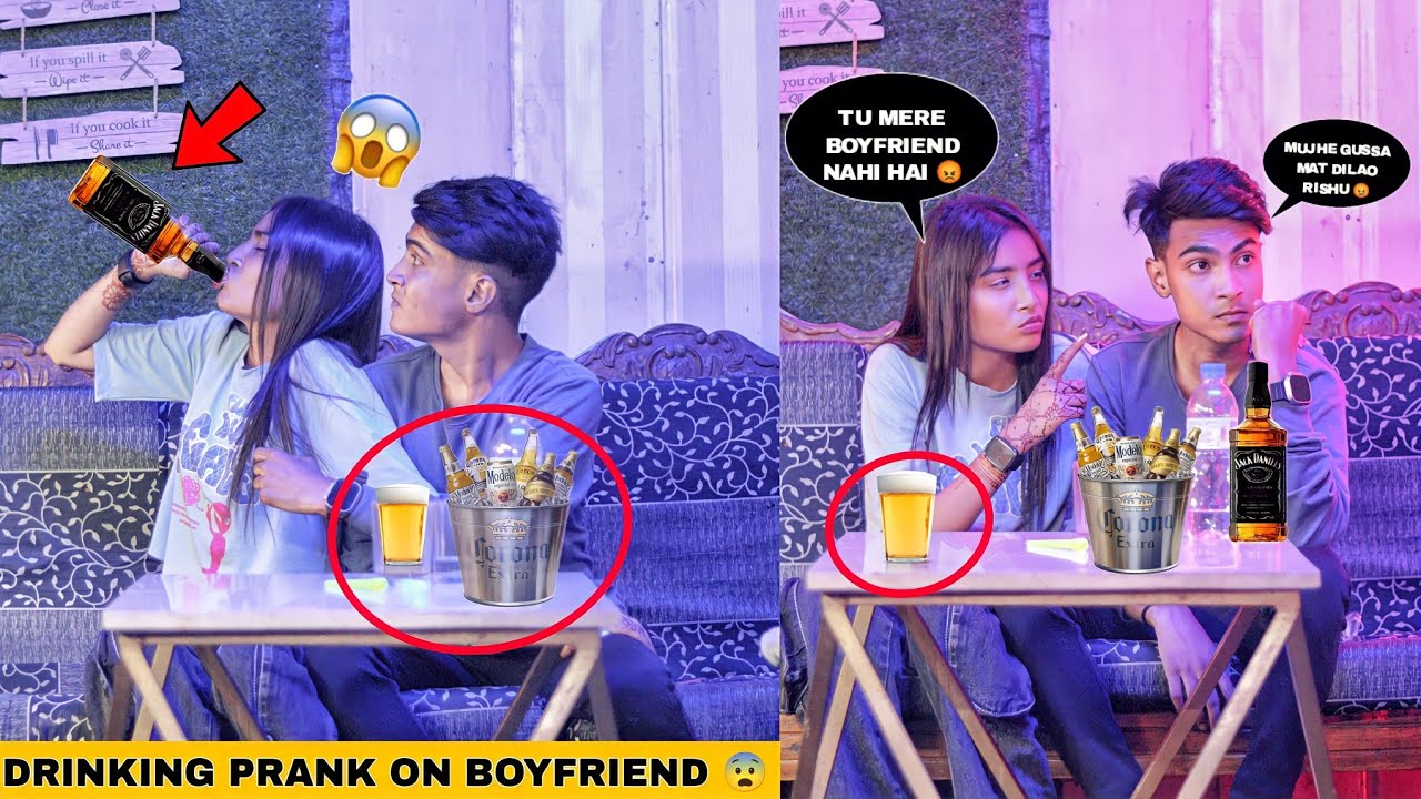Drinking Prank On Boyfriend 🍺( Gone Extremely Wrong 😱 )  | Justin Romio