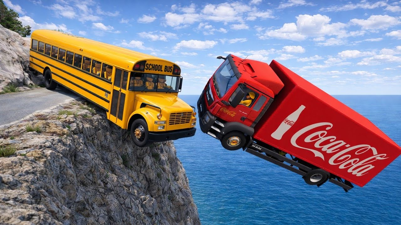 Car vs dangerous mountain Cliff crash 💥😱 | Beamng Drive Episode 91!
