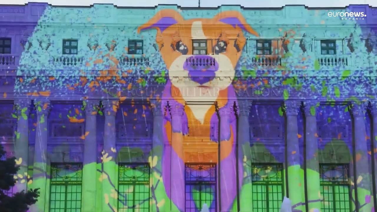 Spotlight 2023 - Geometry of the City. Spectacol de lumini și videomapping în București