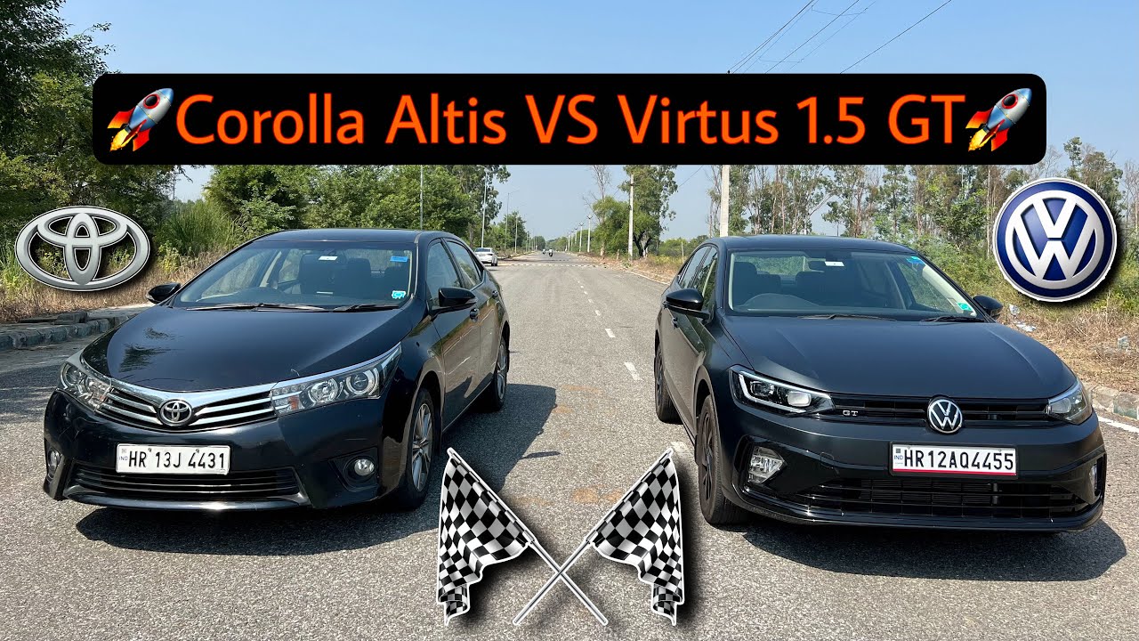 Toyota Corolla Altis VS Volkswagen Virtus GT Drag Race😈| Winner⁉️    #volkswagen #virtus #dragrace