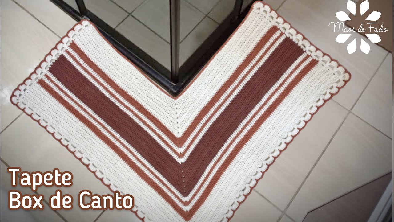 Tapete para Box de Canto em Crochê (Passo a Passo)