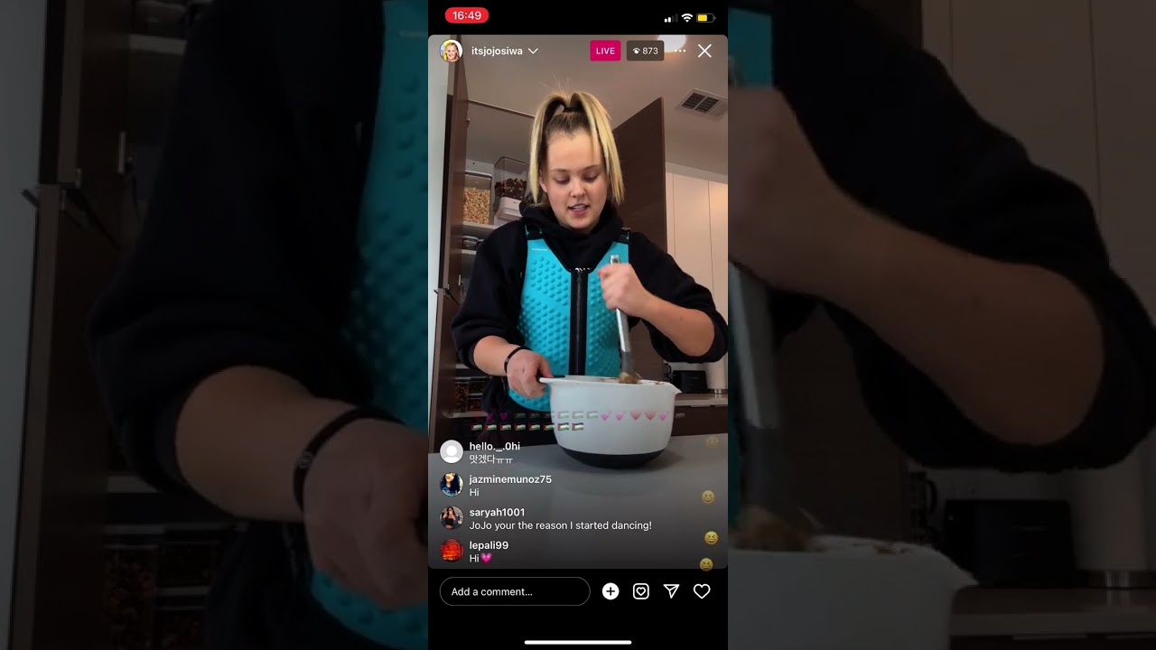 JoJo Siwa Instagram Live February 2024