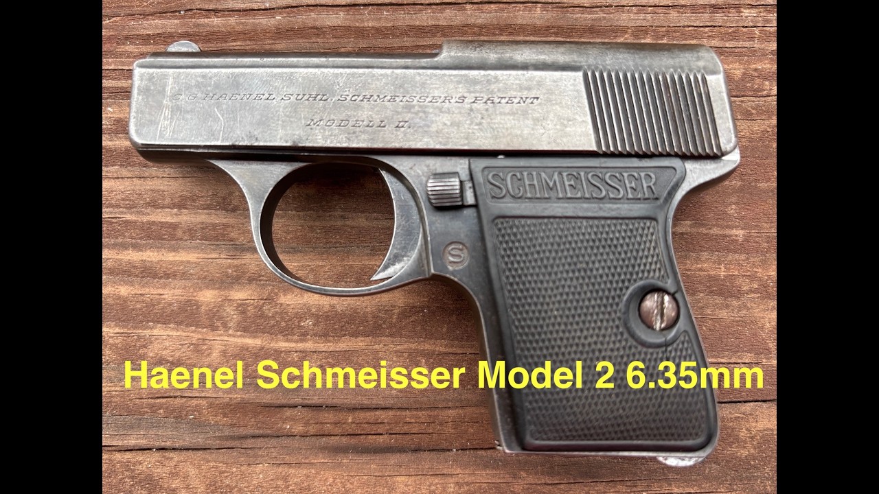 Редкий пистолет Haenel Schmeisser Model 2 калибра 6,35 мм.