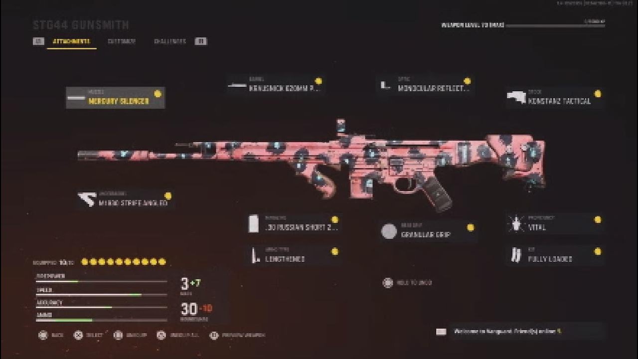 2 SHOT NO RECOIL! BEST STG44 CLASS SETUP (COD VANGUARD 51-3 GAMEPLAY)