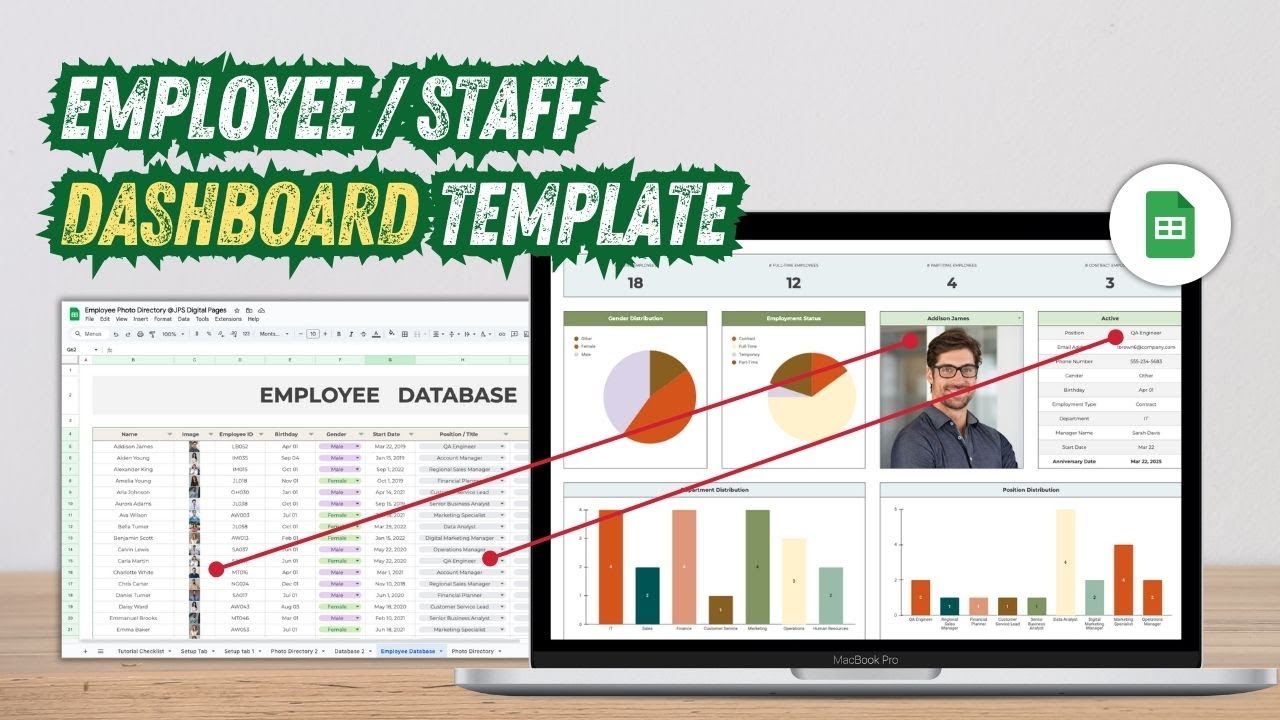 Create a Customizable Employee / Staff Directory Dashboard in Google Sheets | Step-by-Step Tutorial