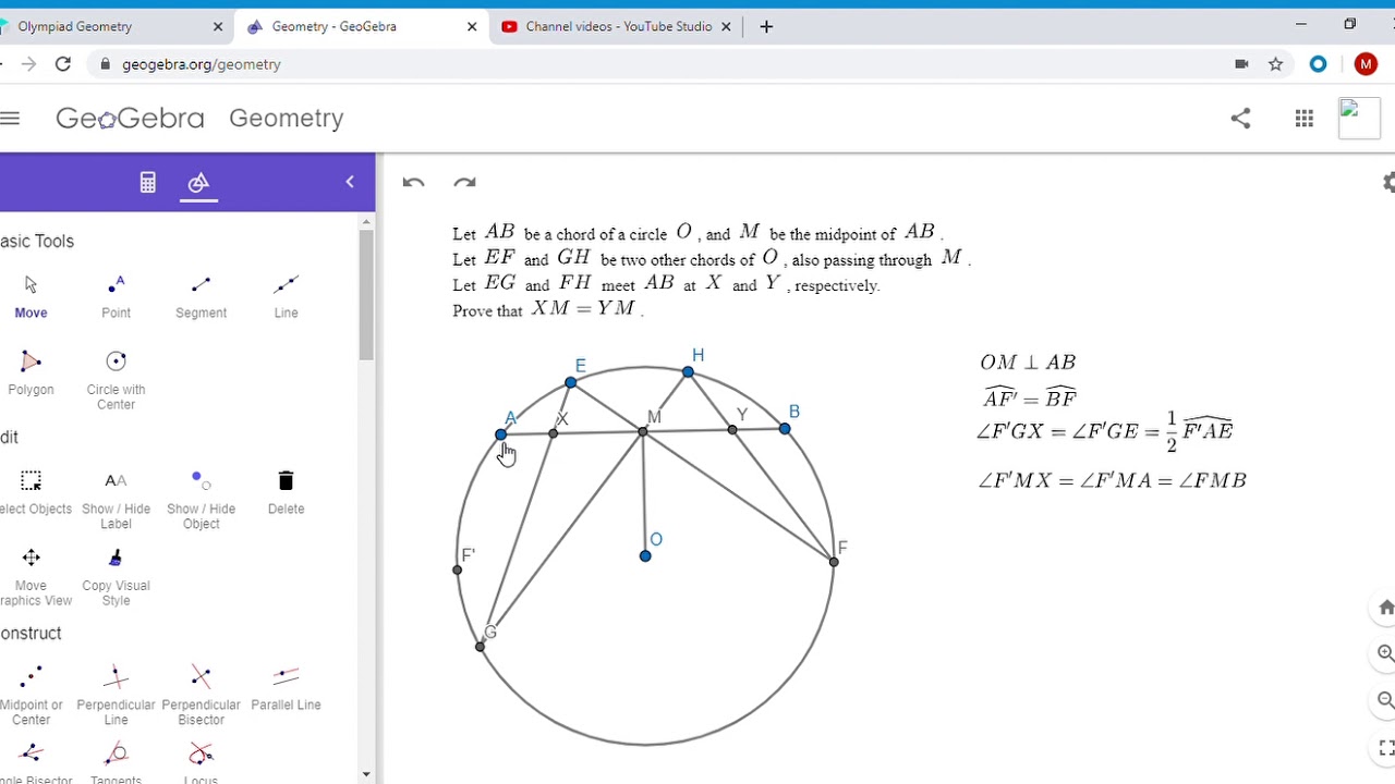 Olympiad Geometry Problem #4: Butterfly Theorem