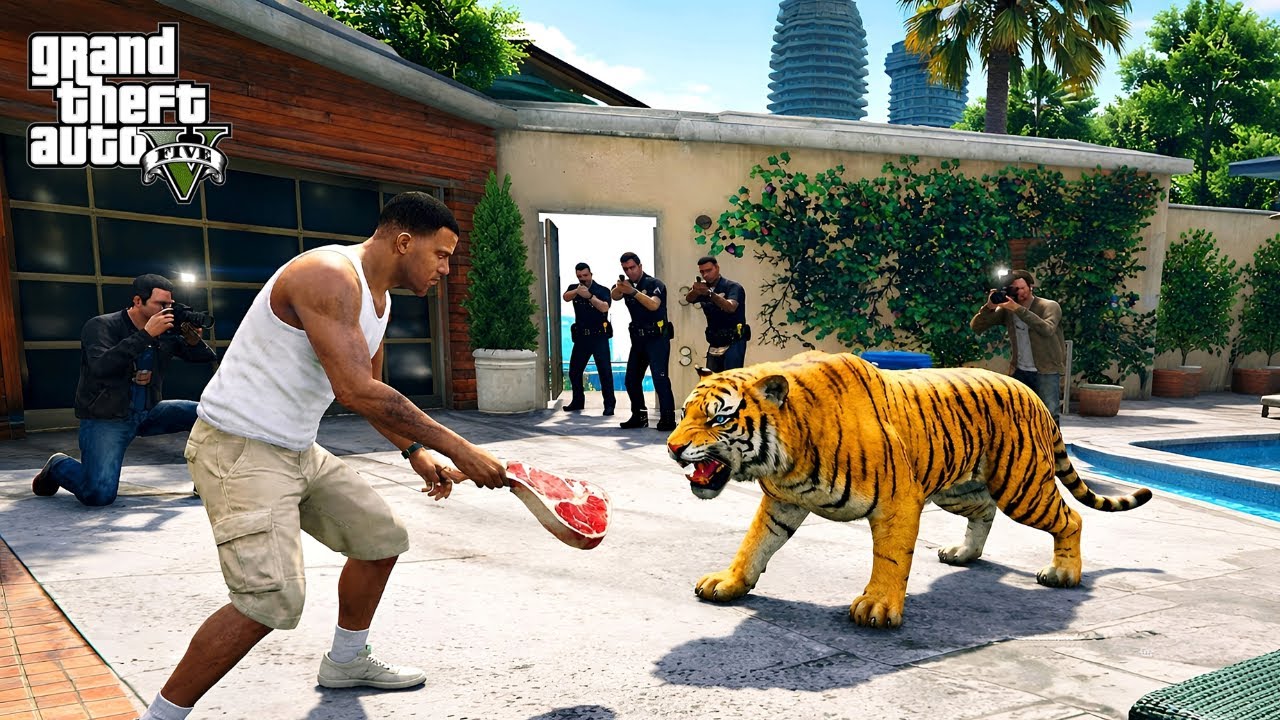 Franklin & Shinchan EPIC Bengal Tiger Hunt in Los Santos 😱🐅| GTA 5 Hindi – Part 1