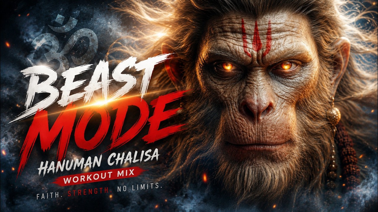 Hanuman Chalisa | Beast Mode Workout Mix 🔥 High Energy Gym Motivation | Afro House Bhakti Beats