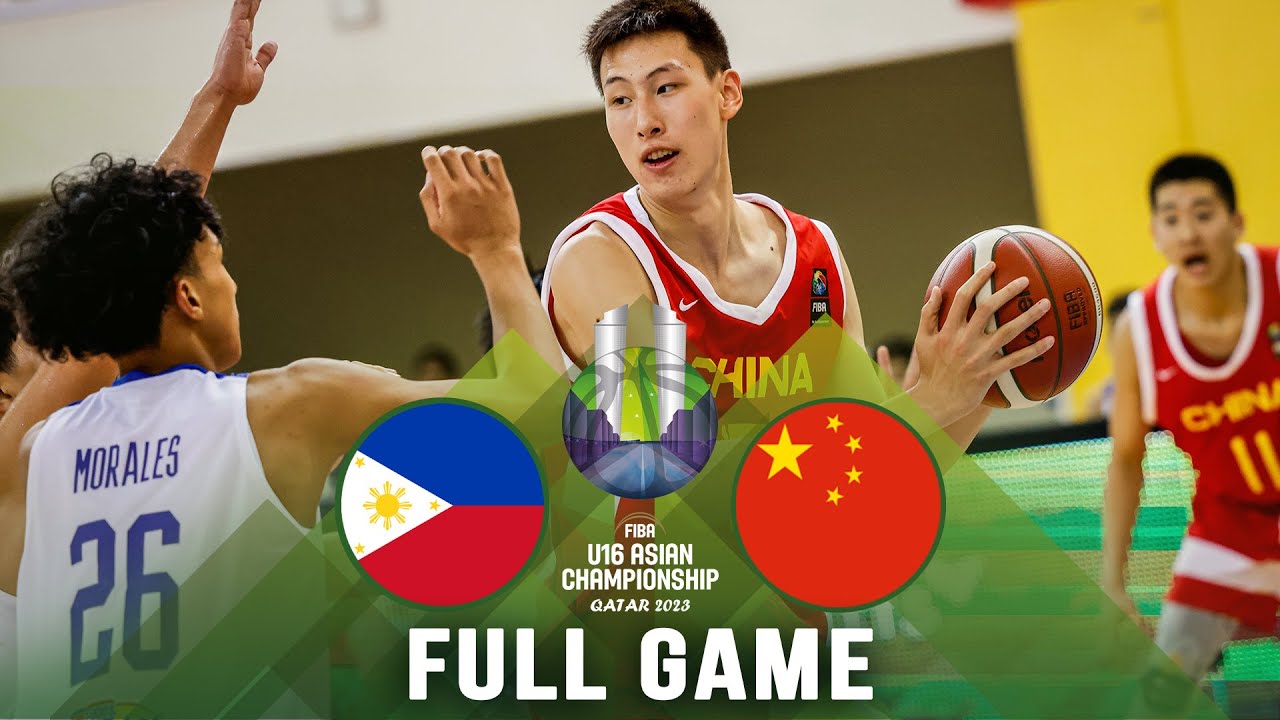 3RD PLACE: Philippines v China | Full Basketball Game | FIBA U16 Asian Championship 2023