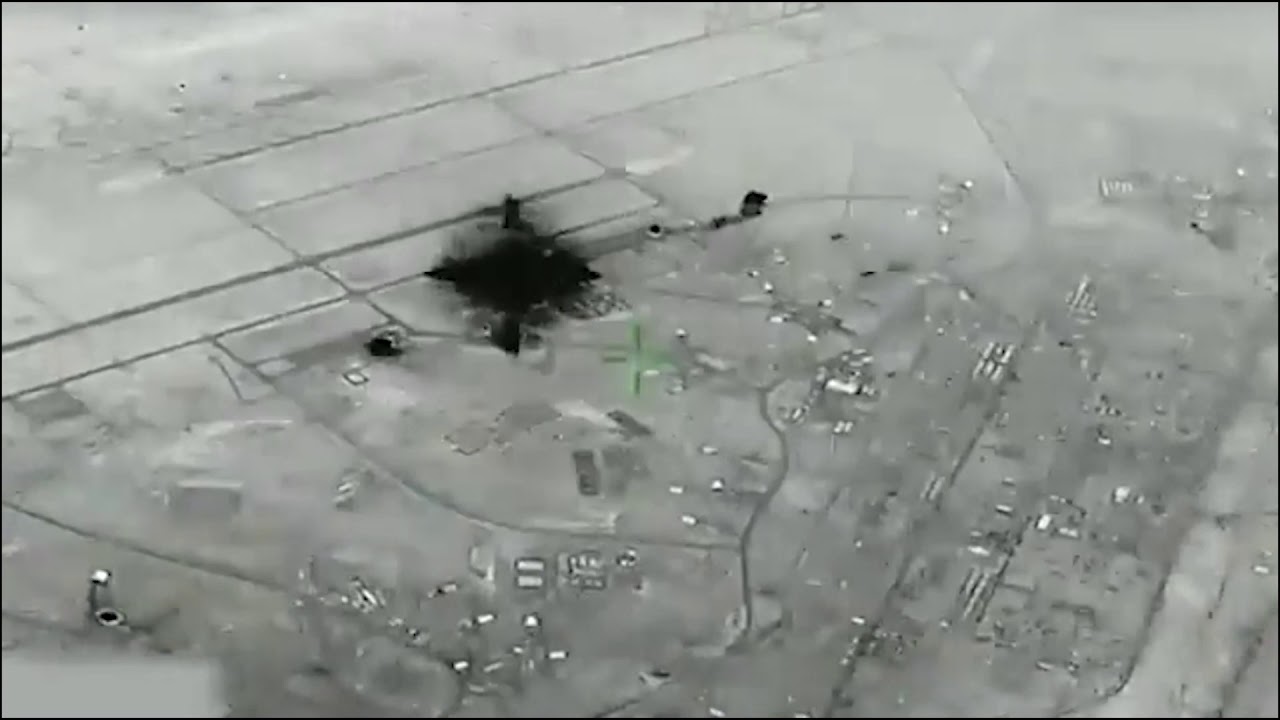 Two minutes of declassified footage from the Iranian attack against Ain Al-Assad, Iraq.