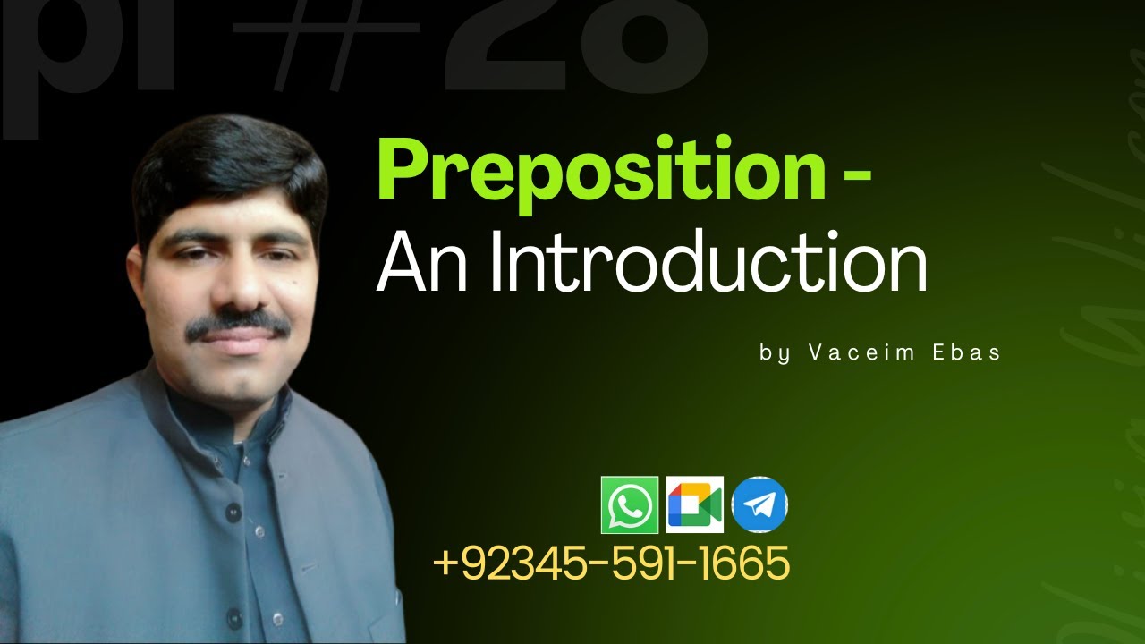 Prepositions - An Introduction