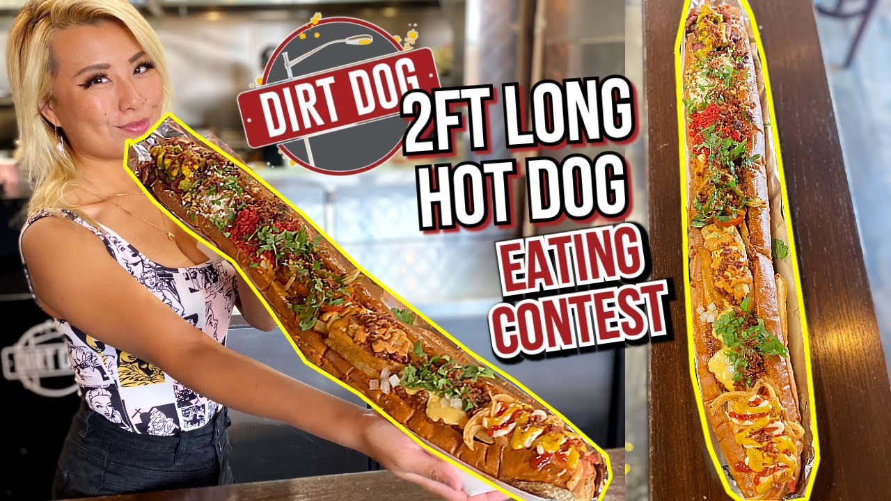 2FT LONG HOT DOG EATING CONTEST IN LAS VEGAS!!!! Dirt Dog #RainaisCrazy