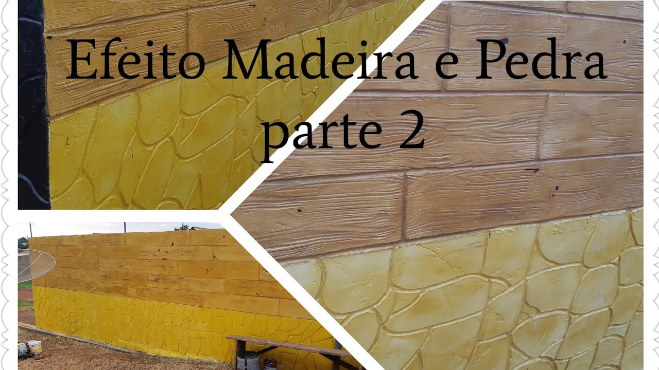 Melhor Efeito Madeira Com Argamassa - Efeito passo parte 2 - Efeito Pedra - f&aacute;cil fazer