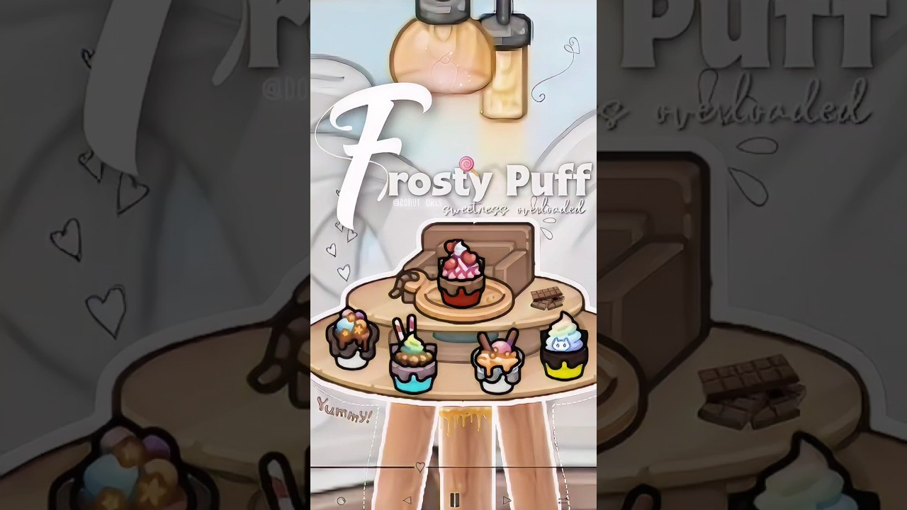 asmr 🔊 Trendy Frosty puff cup cakes 🍭 pazu avatar world secrets new update #avatarworld #pazu