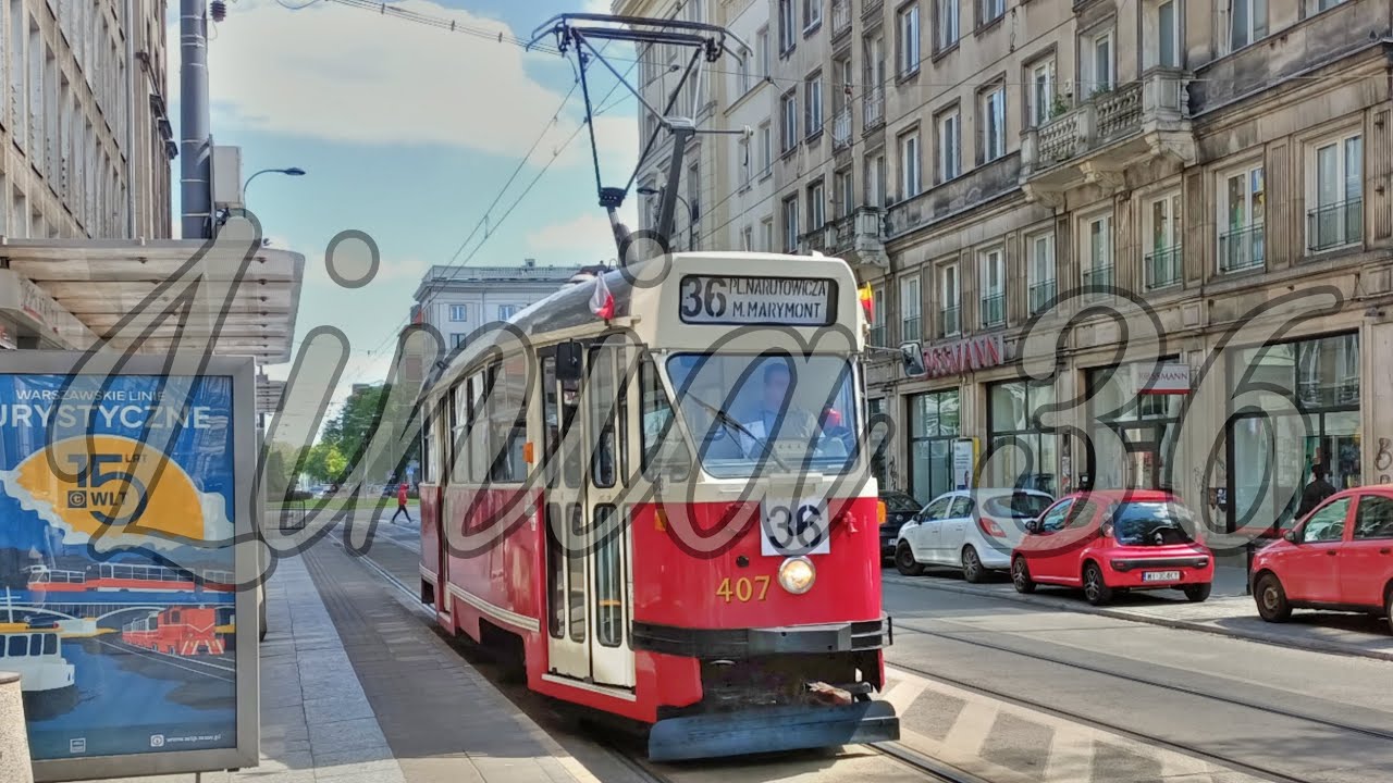 Tramwaje Warszawskie linia 36 - Konstal 13N [CABVIEW]