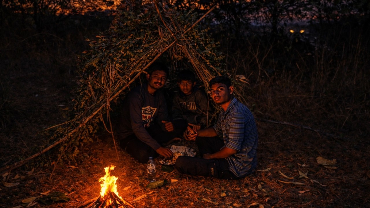 Solo Camping in Forest | Group Camping in India | Cool Winter Season Adventure