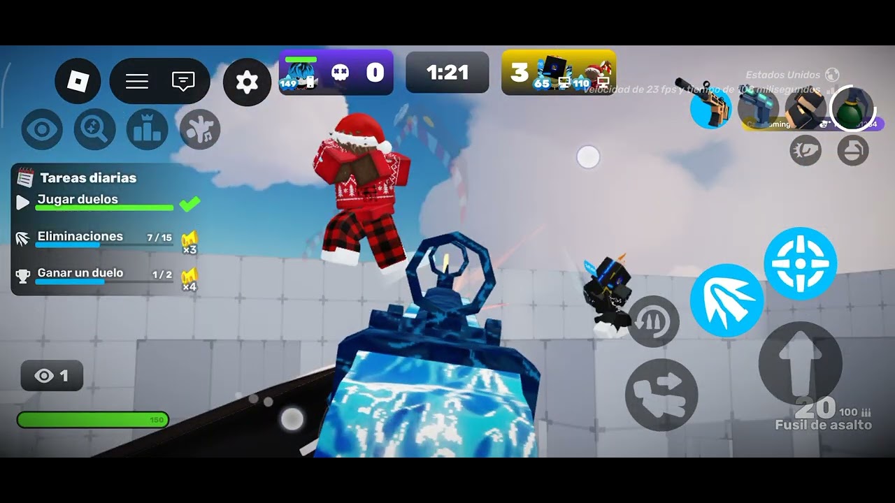 jugando rivals con las armas preterminadas de rivals