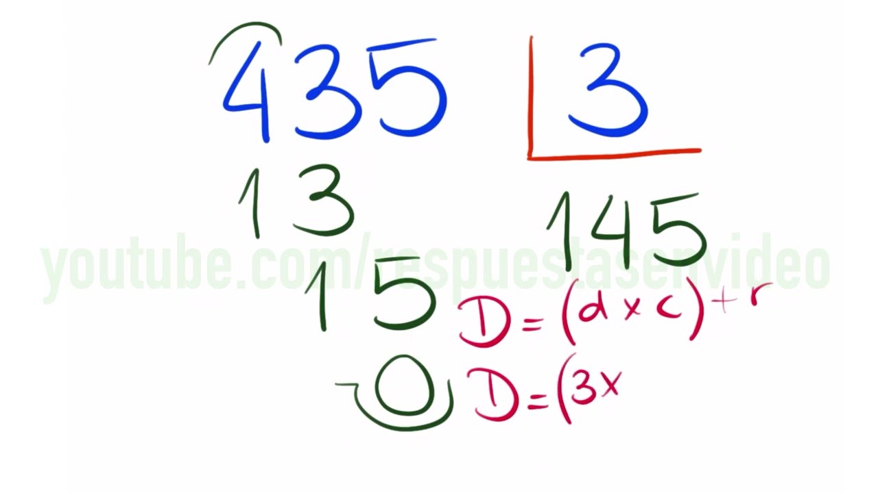 Aprende a dividir con entre 1 cifra - Ejemplo: 435 entre 3