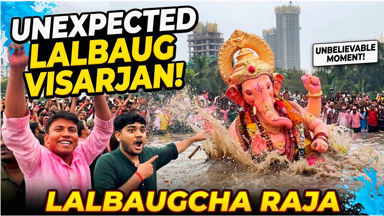 Something Went WRONG At Lalbaug Visarjan 💔🥺 | 2025 Maha-Ganpati Visarjan Vlog | Louis Vines 
