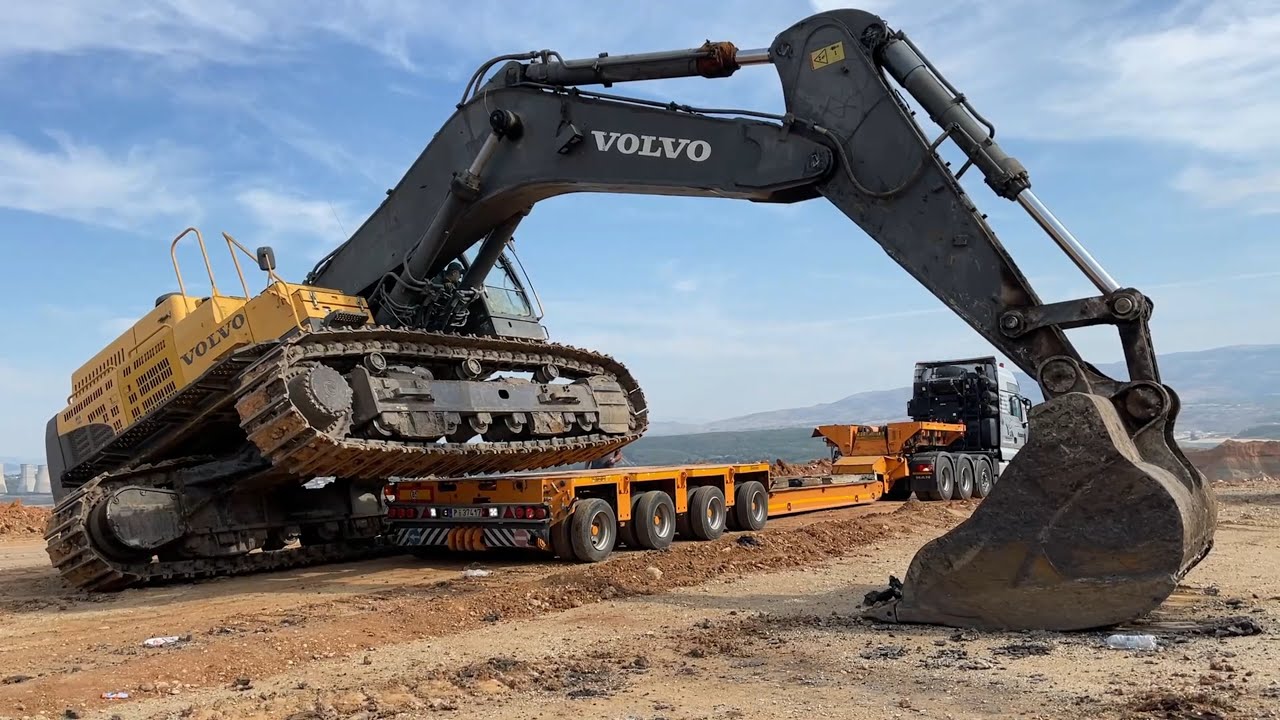 Loading & Transporting The Volvo EC700C Excavator In The New Working Area-Fasoulas Heavy Transports