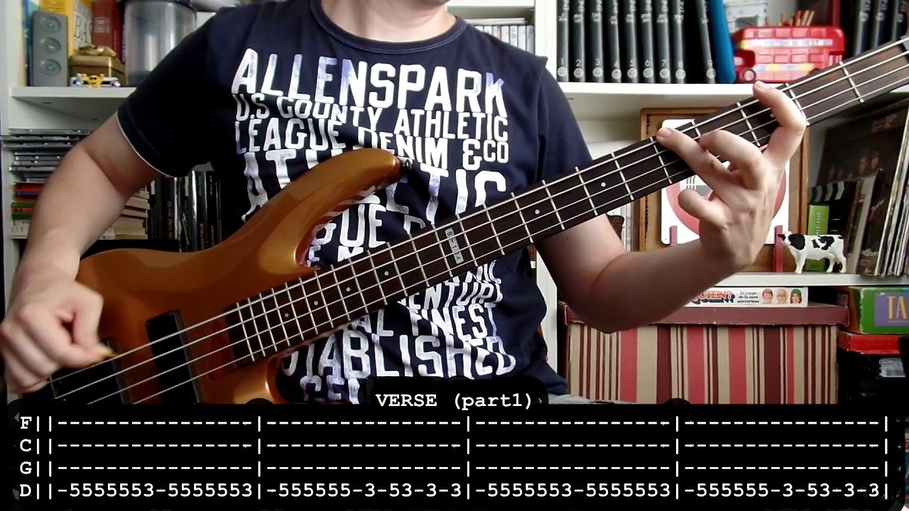 MÖTLEY CRÜE - Live wire (bass cover w/ Tabs) [full HD]