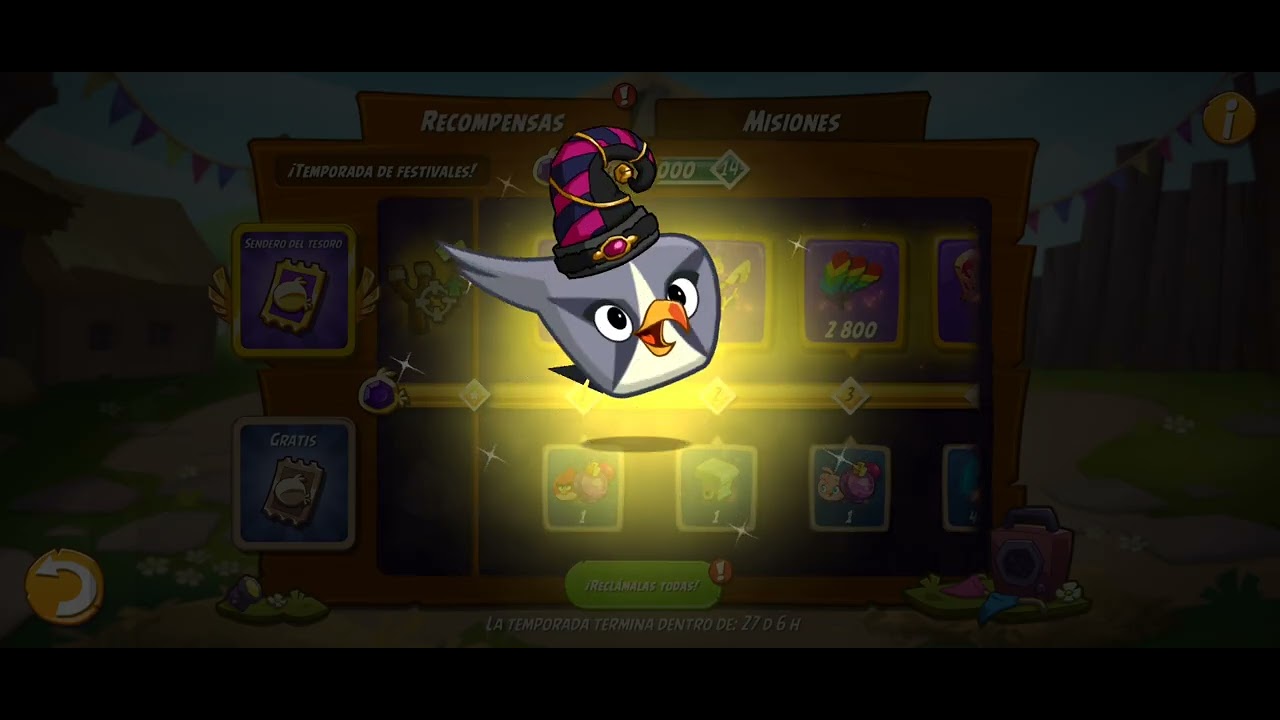 Reclamando mis primeros 13 hitos de recompensas de esta temporada de Festival - Angry Birds 2