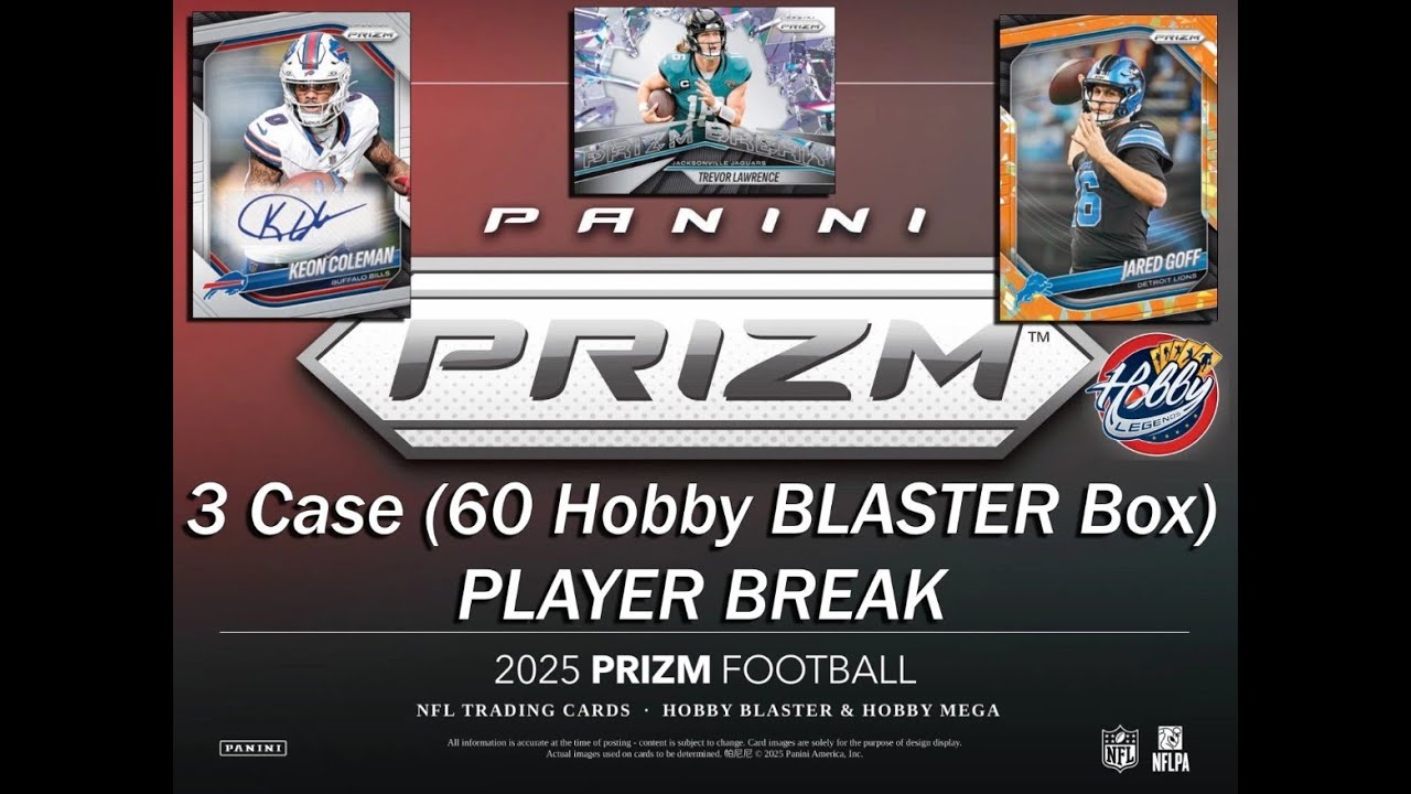 2025 Panini PRIZM FOOTBALL 3 Case (60 Box) PLAYER Break #1 eBay Live 01/30/26