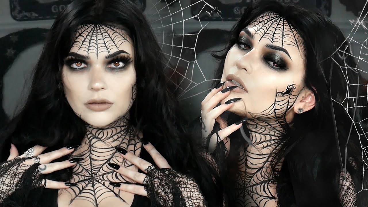 🕸 Spider Queen 🕸 Easy last minute halloween makeup tutorial