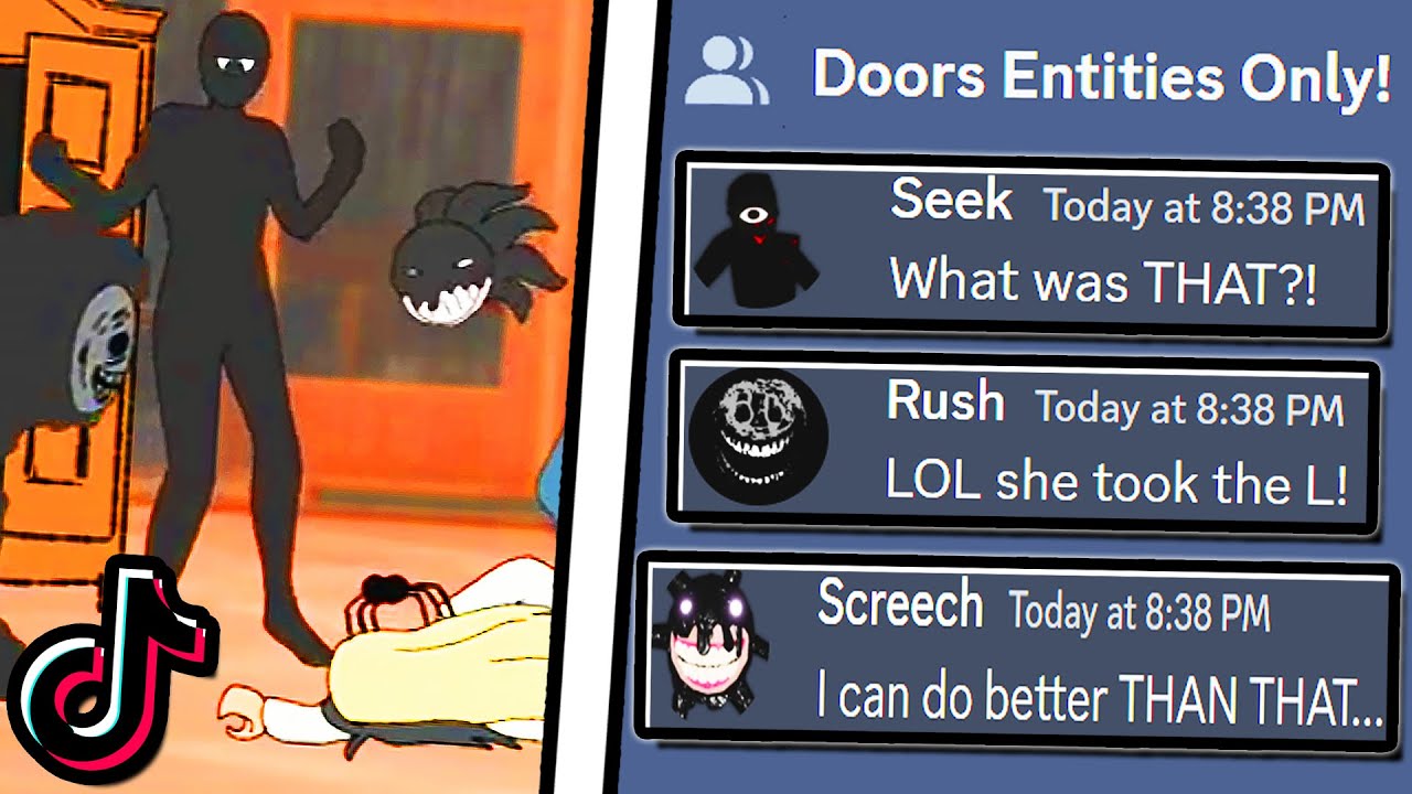 Если DOORS MONSTERS отреагировали на DOORS TIKTOKS...