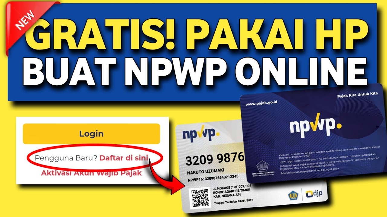GRATIS! CARA MEMBUAT NPWP ONLINE LEWAT CORETAX TERBARU 2026 GRATIS LEWAT HP