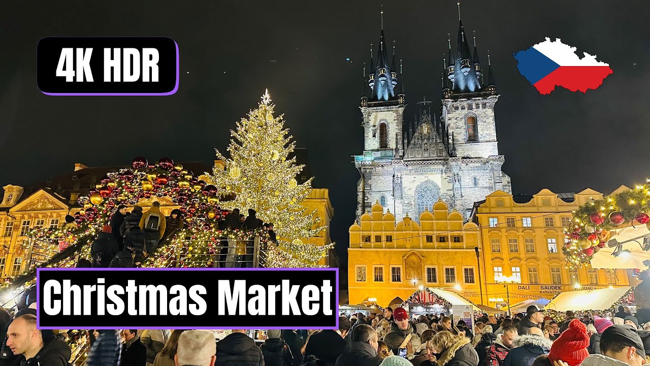 Prague Walk 🇨🇿 Old Town Square Christmas Market 2025 | 4K HDR ASMR